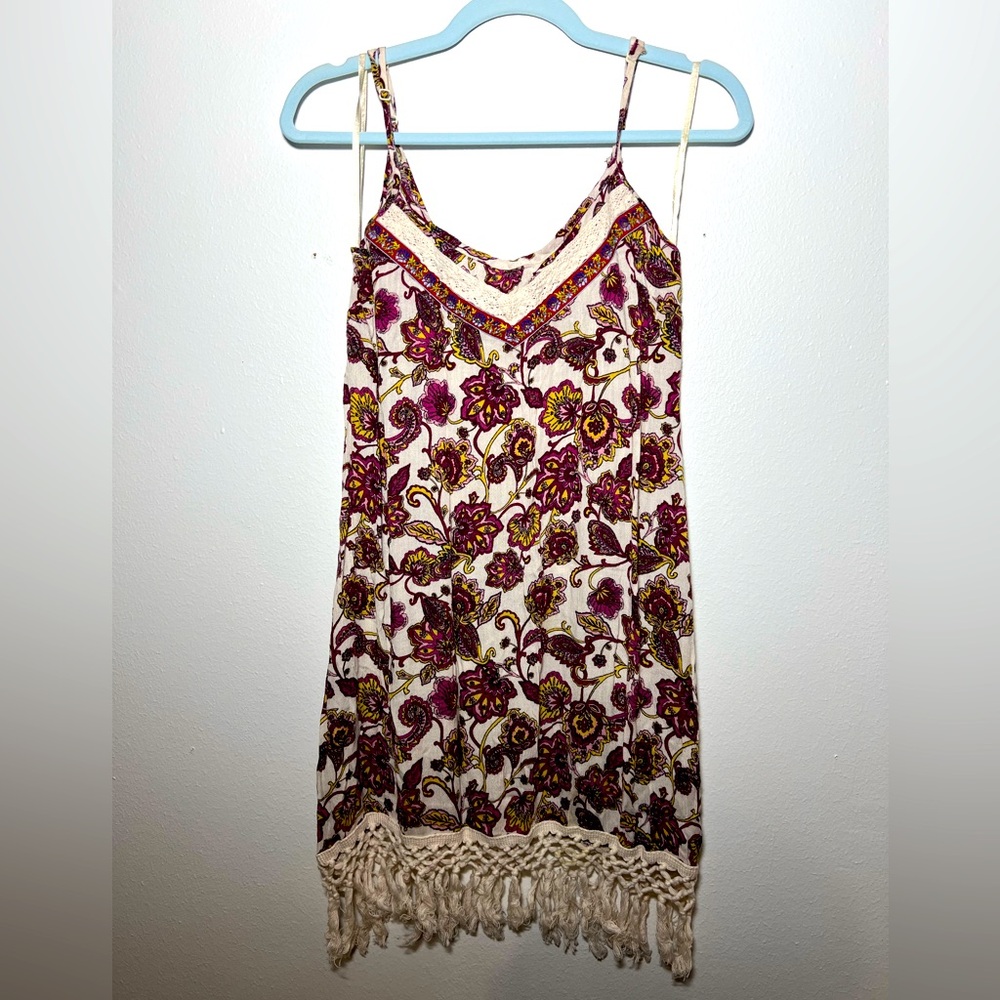 Band of Gypsies Flower pattern spaghetti strap short dress size Small